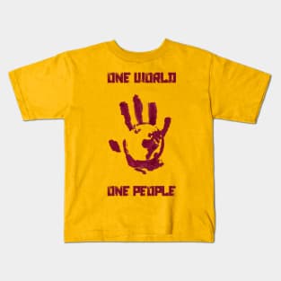 ONE WORLD ONE PEOPLE Kids T-Shirt